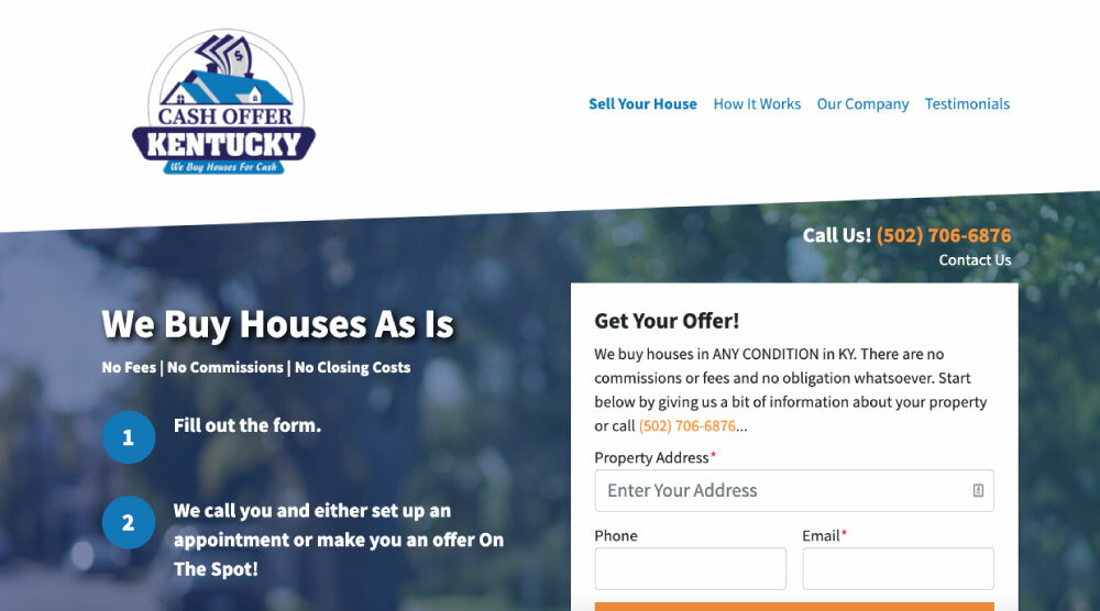 Get Your All Cash offer for House in Louisville KY 